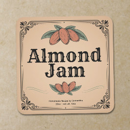 Vintage Etikett för Mandeljam Sticker