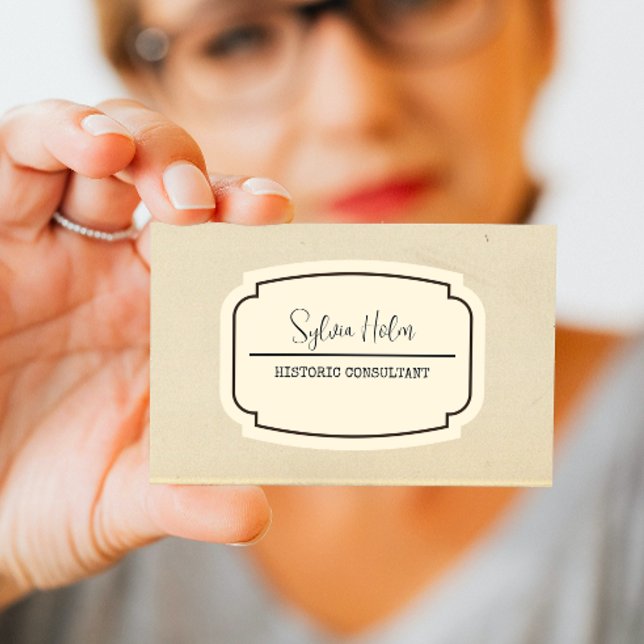 Vintage-etikett Gammal Papper Struktur personlig Visitkort (Skapare uppladdad)