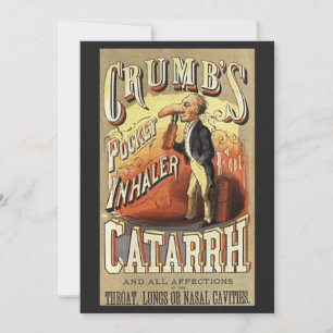 Vintage Etikett Konst, Crumb's Fickinhalator För A