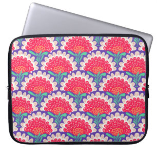 Vintage etnisk mönster med blommor. Blommigtens ut Laptop Fodral