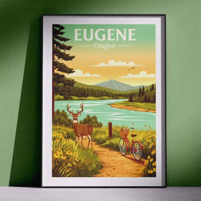 Vintage Eugene Oregon Poster (Skapare uppladdad)