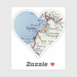 Vintage Eureka CA Karta Klistermärken