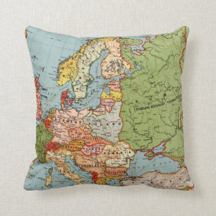 Vintage Europa 1900-talets Bacons Standard Karta Kudde