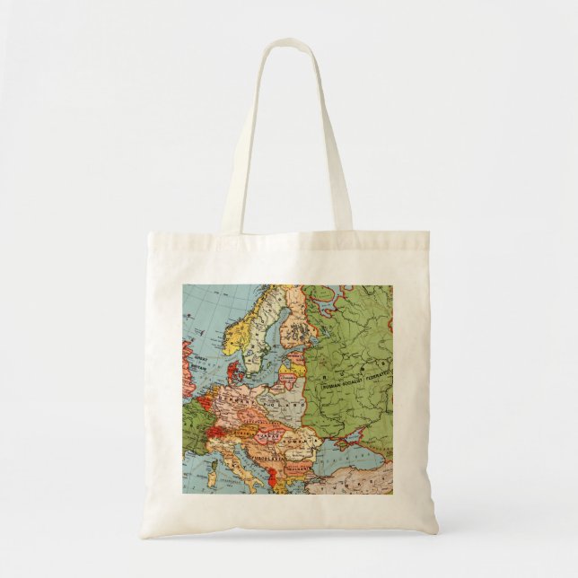 Vintage Europa 1900-talets Bacons standardkarta Tygkasse (Framsidan)