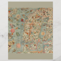 Vintage Europa gammal karta kartografi geografisk