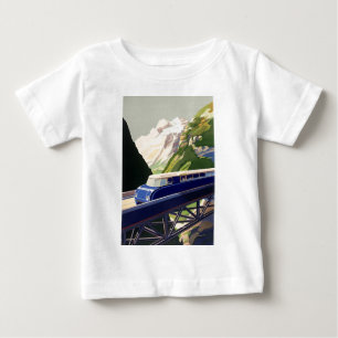 Vintage Europa Tågresor Tee
