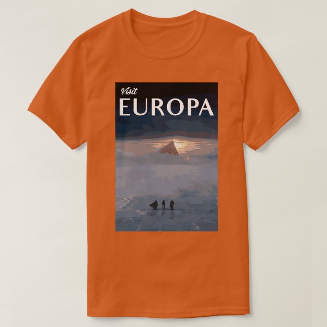 Vintage Europa Tourism Advert T Shirt (Design framsida)
