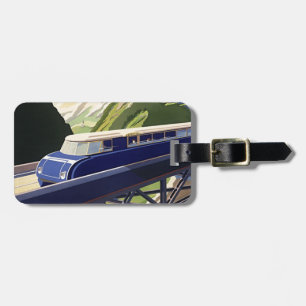 Vintage Europe Rail Travel Bagagebricka