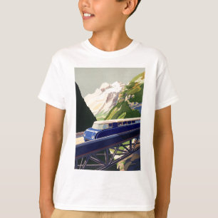 Vintage Europe Rail Travel Tee Shirt