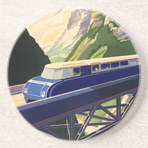 Vintage Europe Rail Travel Underlägg