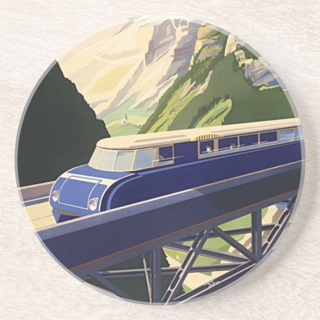 Vintage Europe Rail Travel Underlägg (Framsidan)