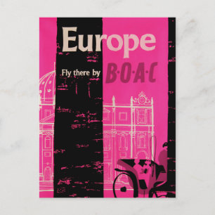 Vintage Europe Travel Vykort