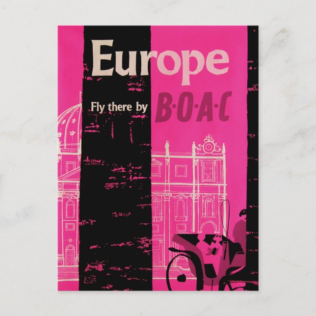 Vintage Europe Travel Vykort (Framsida)