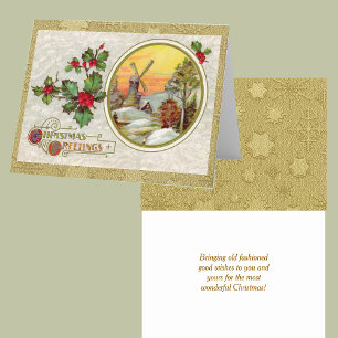 Vintage Europeisk jul Helgkort