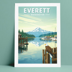 Vintage Everett Washington Vykort