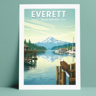 Vintage Everett Washington Vykort