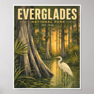 Vintage Everglades National Park Resa Poster