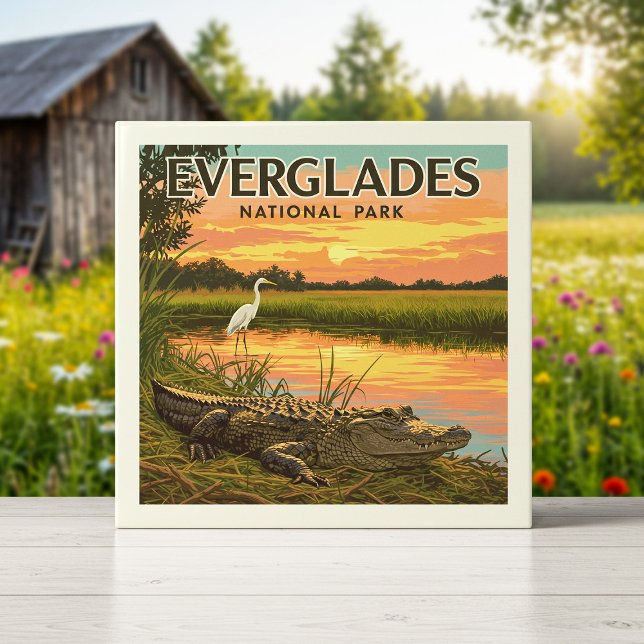 Vintage Everglades nationalpark Kakelplatta (Skapare uppladdad)