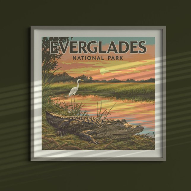 Vintage Everglades nationalpark Poster (Skapare uppladdad)