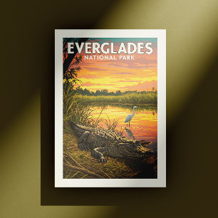 Vintage Everglades nationalpark Vykort