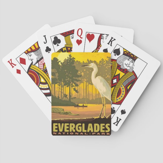 Vintage Everglades Park-kort Casinokort (Baksidan)