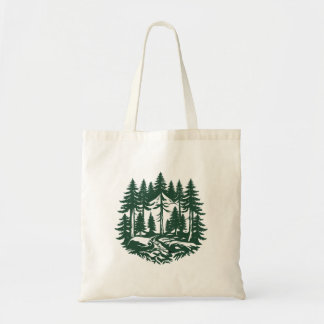 Vintage Evergreen Forest Tygkasse