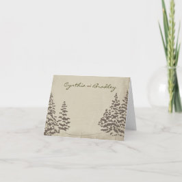 Vintage Evergreen Note Card Anteckningskort