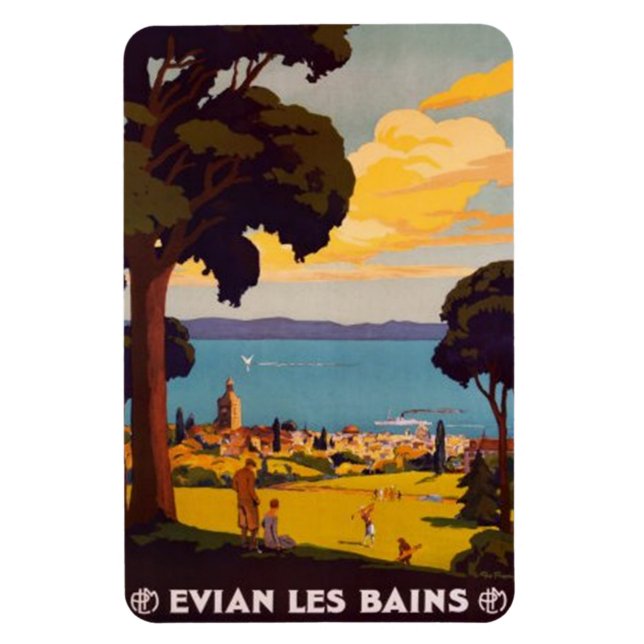 Vintage Évian-les-Bains, Rhône-Alpes, Frankrike - Magnet (Vertikal)
