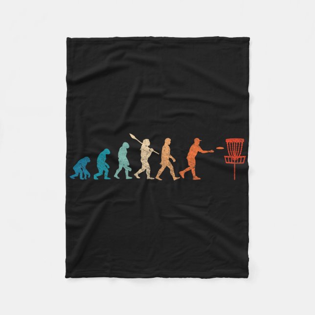 Vintage Evolution Discgolf Roligt Lucky Golfing Gå Fleecefilt (Framsidan)