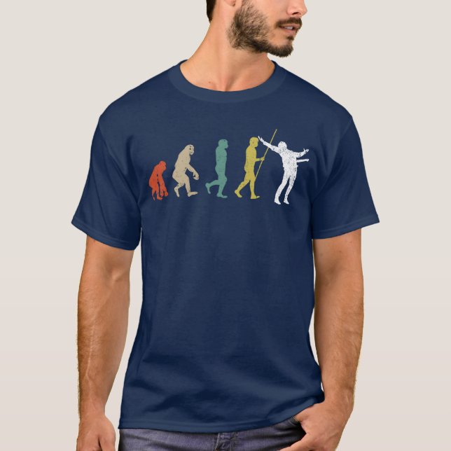 Vintage evolution gitarrspelare retro t shirt (Framsida)