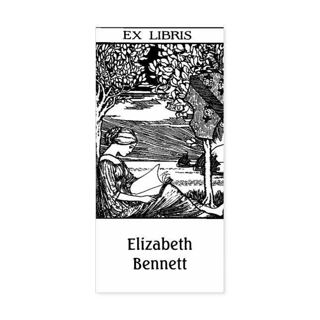 Vintage Ex Libris  Bookplate Stämpel (Tryck)