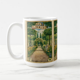 Vintage Ex Libris Garden Path Bookplate Art  Kaffemugg