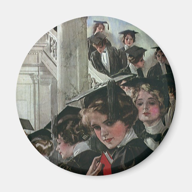 Vintage-examen, examensceremoni magnet (Framsidan)