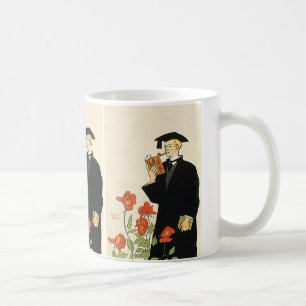 Vintage Examen, Student som läser en bok Kaffemugg