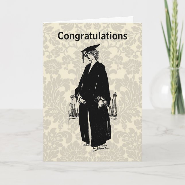Vintage-examensgratulationskort Kort (Framsida)