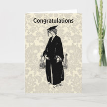 Vintage-examensgratulationskort