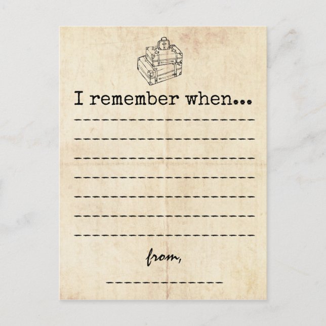 Vintage-examensminneskort Meddelande Vykort (Framsida)