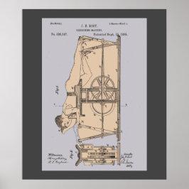Vintage Exercise Maskin Patent Poster
