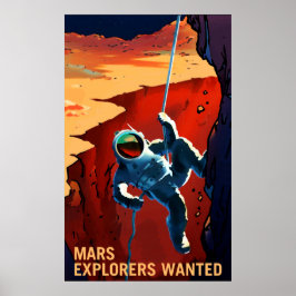 Vintage "Explorers Wanted"-markrekrytering Poster