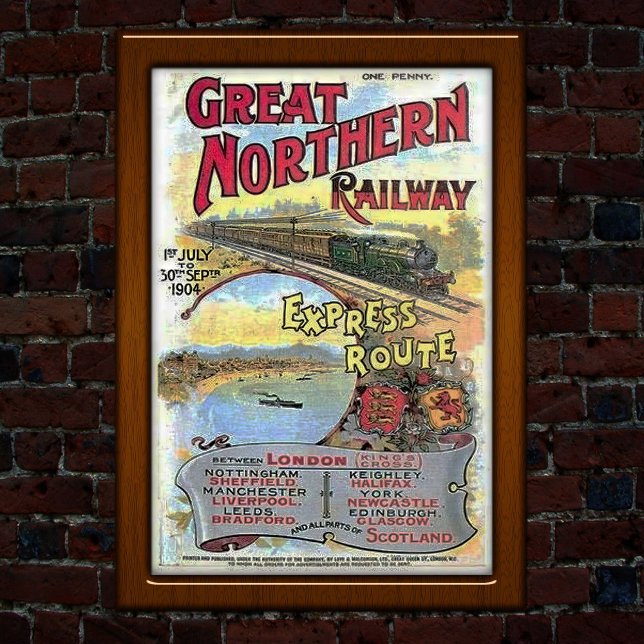 Vintage Express-ruttåg reser reklam Poster (Skapare uppladdad)