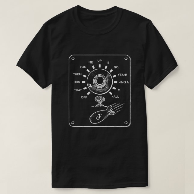 Vintage F Bomb Selector T Shirt (Design framsida)