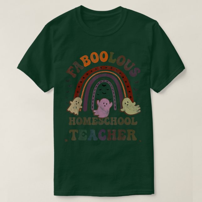 Vintage FaBOOlous HOMESCHOL TEACHER T Shirt (Design framsida)