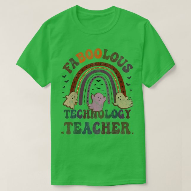 Vintage FaBOOlous TECHNOLOGY TEACHER-kostym detta T Shirt (Design framsida)