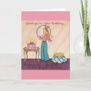 Vintage - Fabulous Birthday Greetings Kort