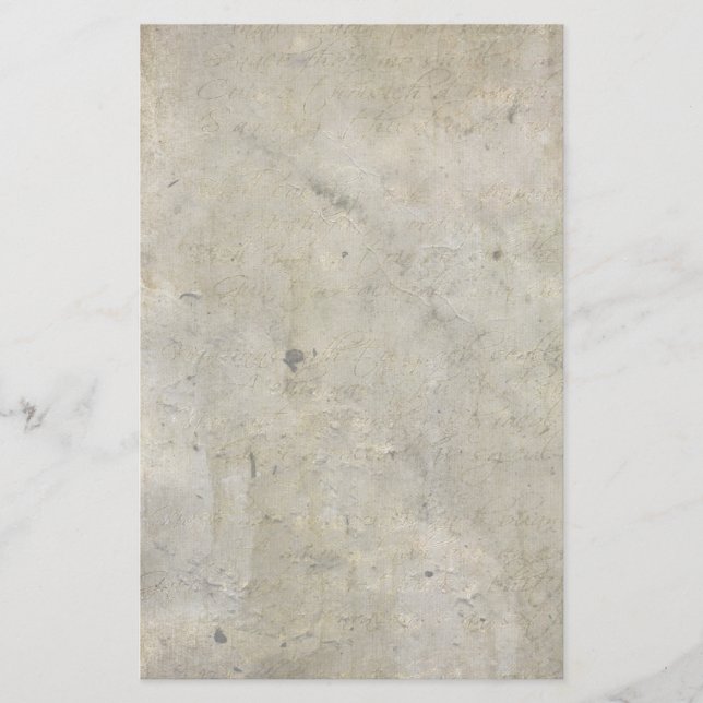 Vintage Faded-Mörk Grunge Stationery Brevpapper (Framsida)