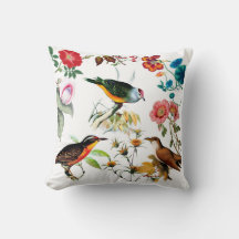 Vintage Fågel och Blommönster