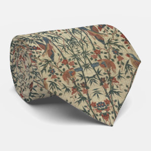 Vintage Fågelblommor Slips