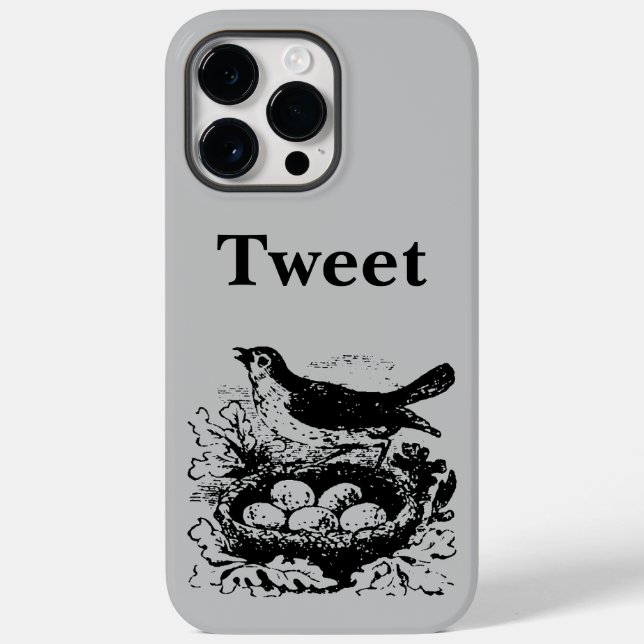 Vintage Fågelbo & Ägg Case-Mate iPhone-fodral (Baksida)