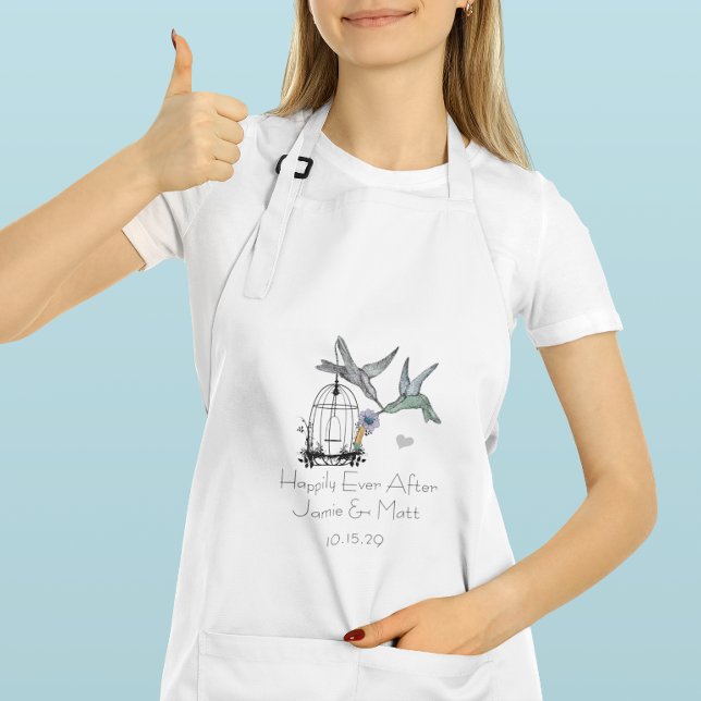 Vintage Fågelcage lyckligtvis allt efter årsdagen Förkläde (Skapare uppladdad)