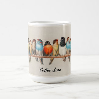 Vintage Fågelfärgrik Kaffemugg